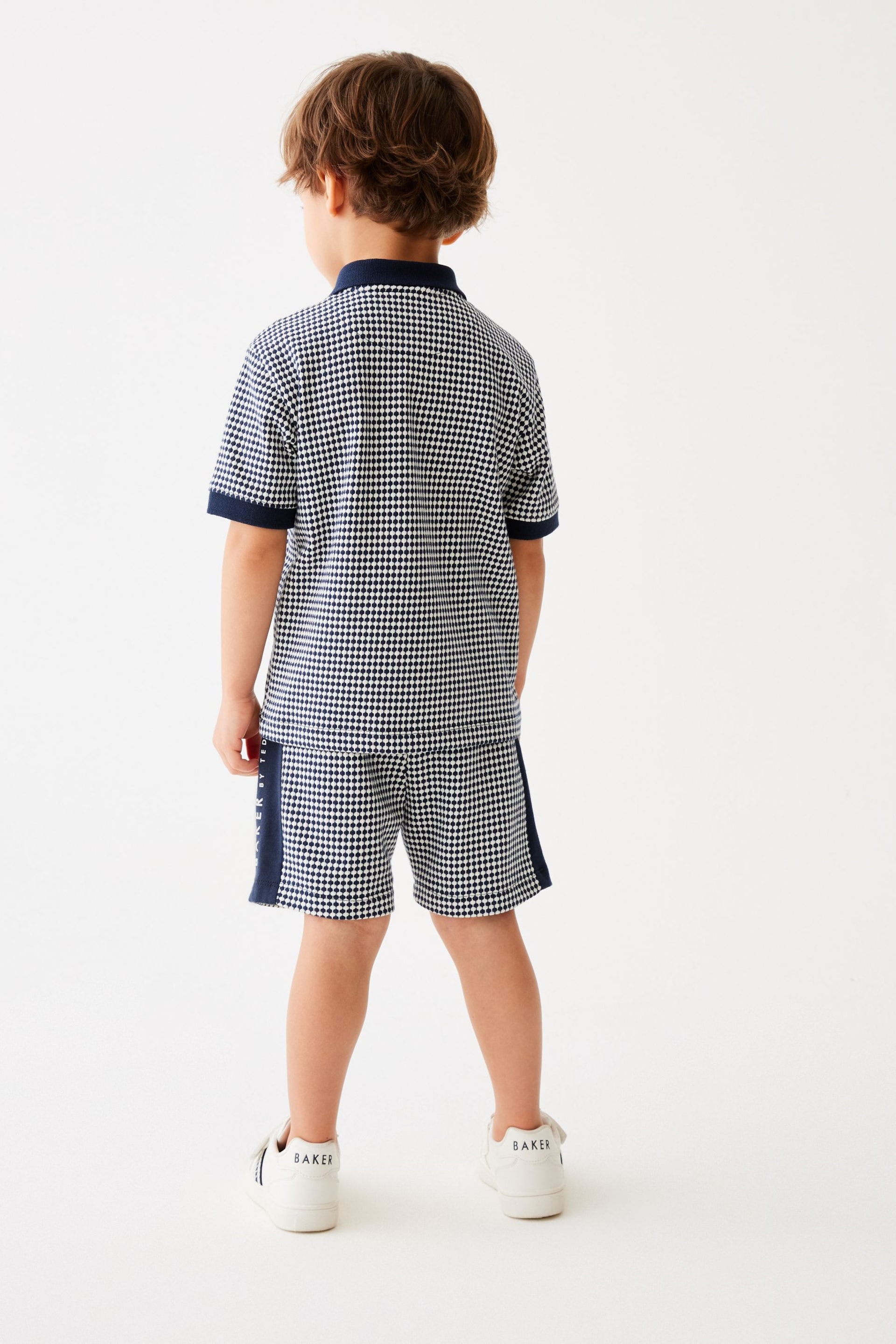 Baker by Ted Baker Textured Polo Shirt and Short Set - Image 5 of 10