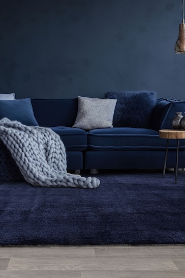 Asiatic Rugs Navy Milo Soft Touch Lustre Rug