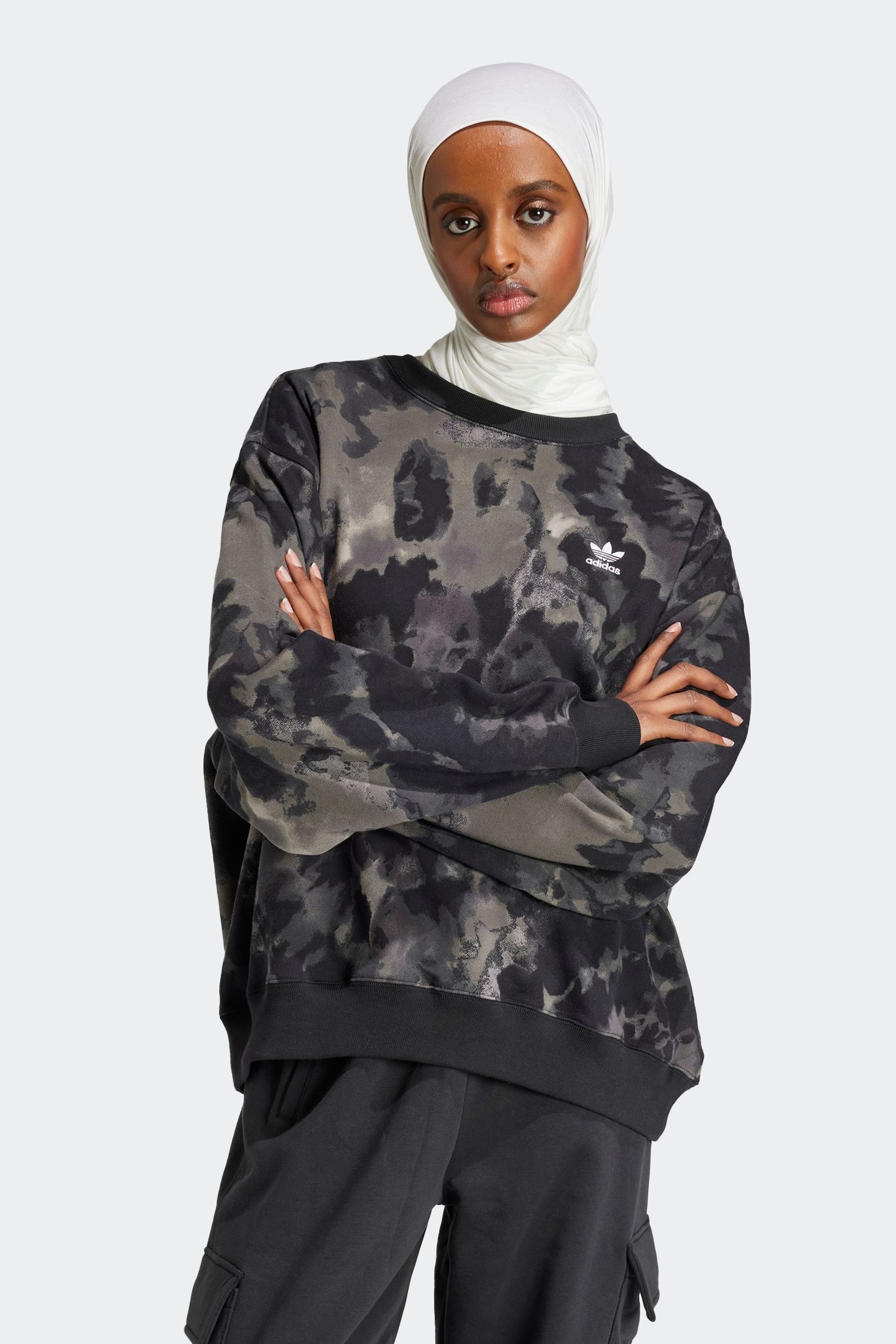 Buy adidas Black Tie Dye Sweatshirt from the Next UK online shop