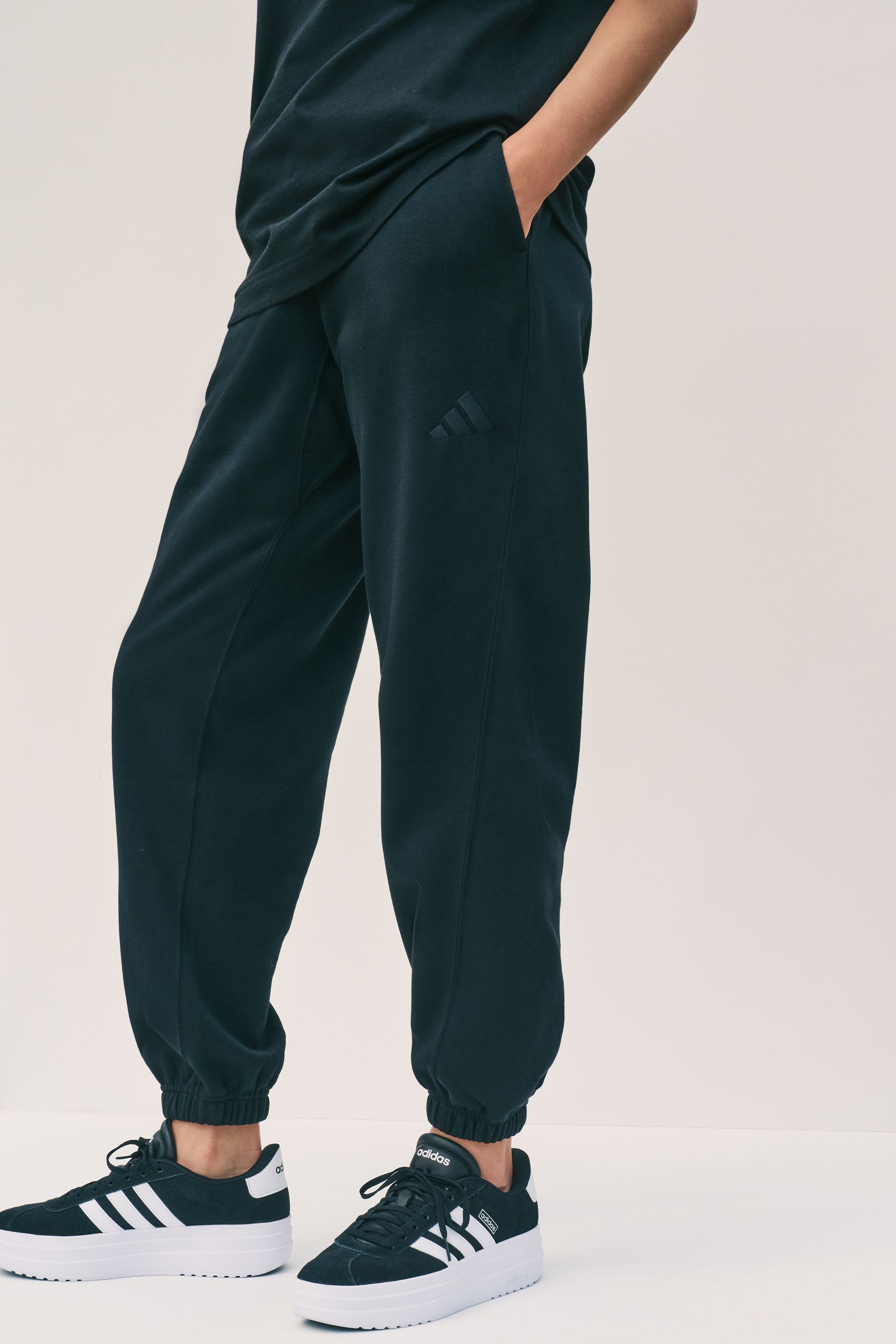 Adidas all black joggers clearance