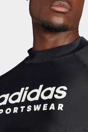 adidas Black Long Sleeve Rash Guard - Image 4 of 6