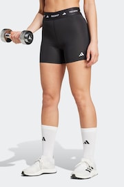 adidas Black Techfit 7/8 Shorts - Image 3 of 6