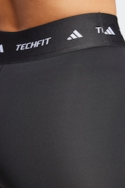 adidas Black Techfit 7/8 Shorts - Image 6 of 6