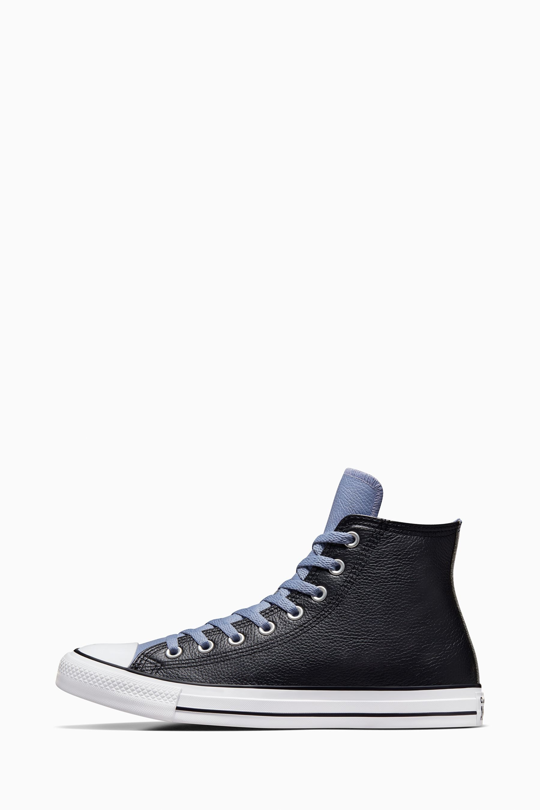 Buy Converse Black Grey Chuck Taylor All Star High Top Leather Trainers from Next Luxembourg