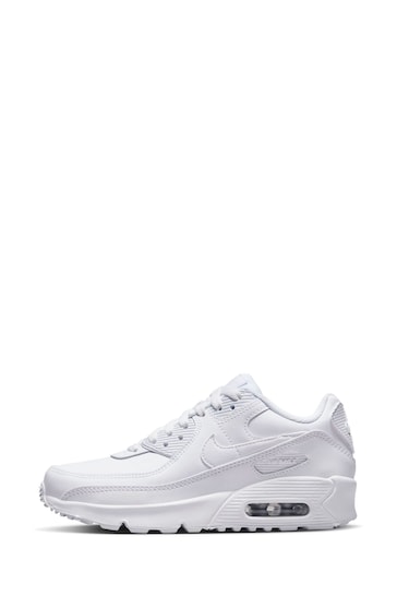 Nike White Air Max 90 Youth Trainers