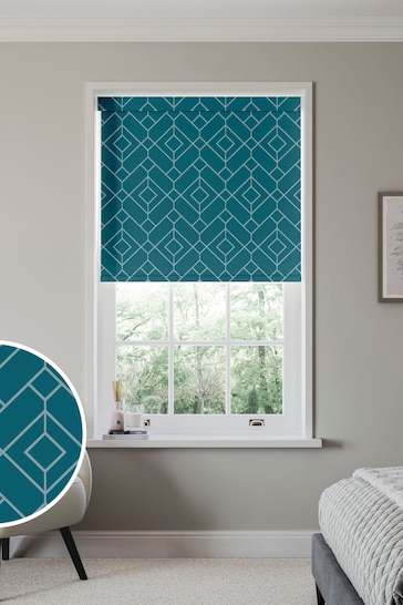 Green Lattice Geo Made to Measure Roller Blind