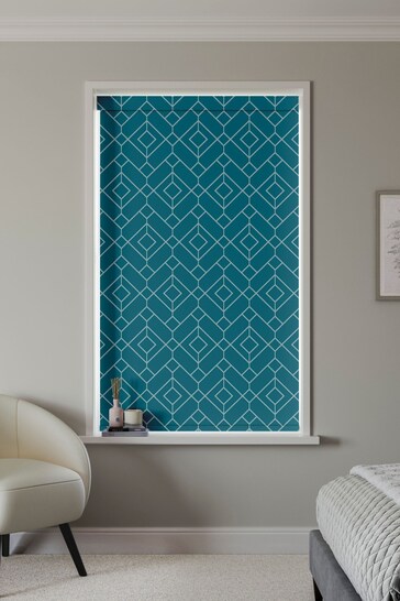 Green Lattice Geo Made to Measure Roller Blind