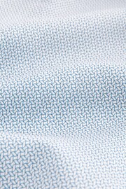 White/Blue Geometric Regular Fit Printed Short Sleeve Shirt - Image 8 of 8