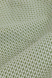 White/Green Textured Short Sleeve Shirt - Image 8 of 8