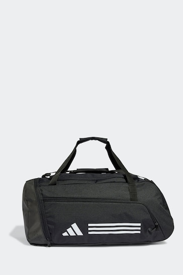 adidas Black Essentials 3 Stripes Duffel Bag