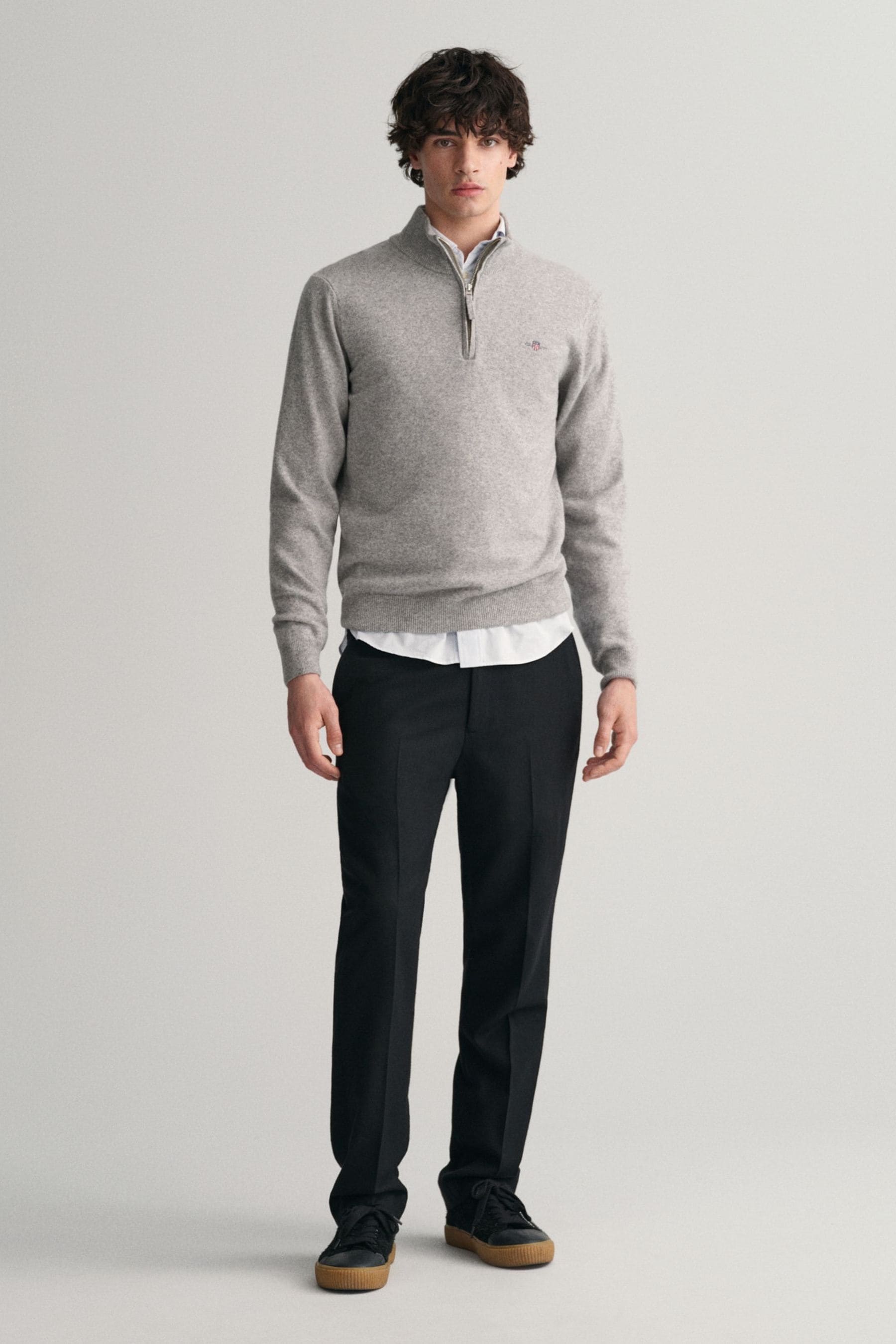 Buy GANT Superfine Lambswool Half Zip Jumper from the Next UK