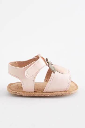 Peach Pink Character Baby Sandals (0-24mths)