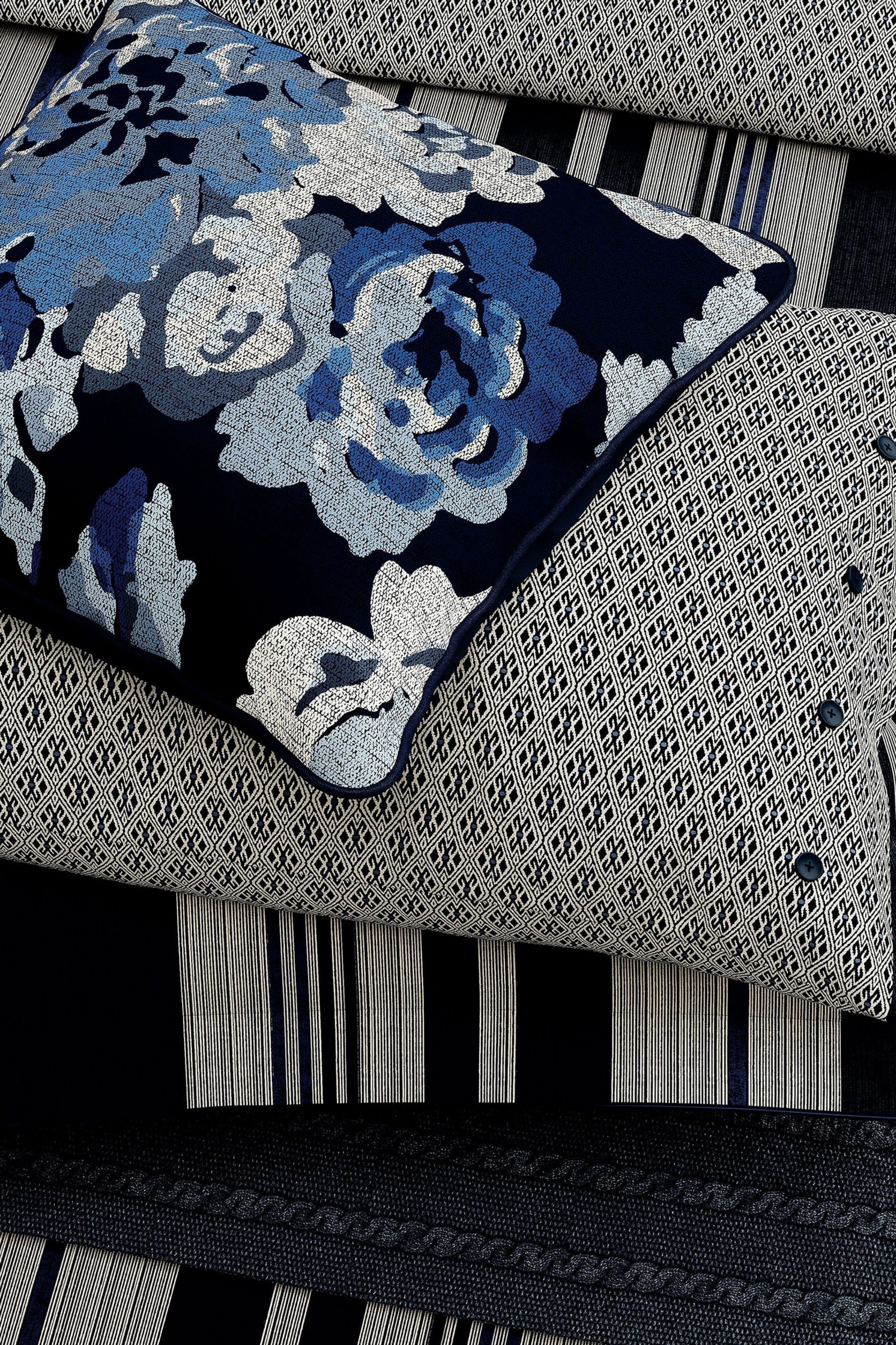 Bedeck of Belfast Midnight Imara Pillowcase Pair - Image 1 of 4