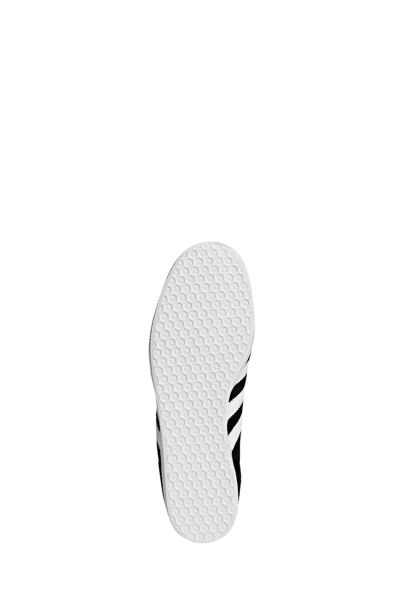 adidas Originals White/Black Gazelle Trainers - Image 5 of 6