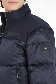 Tommy Hilfiger Blue New York Monogram Puffer Jacket - Image 3 of 6