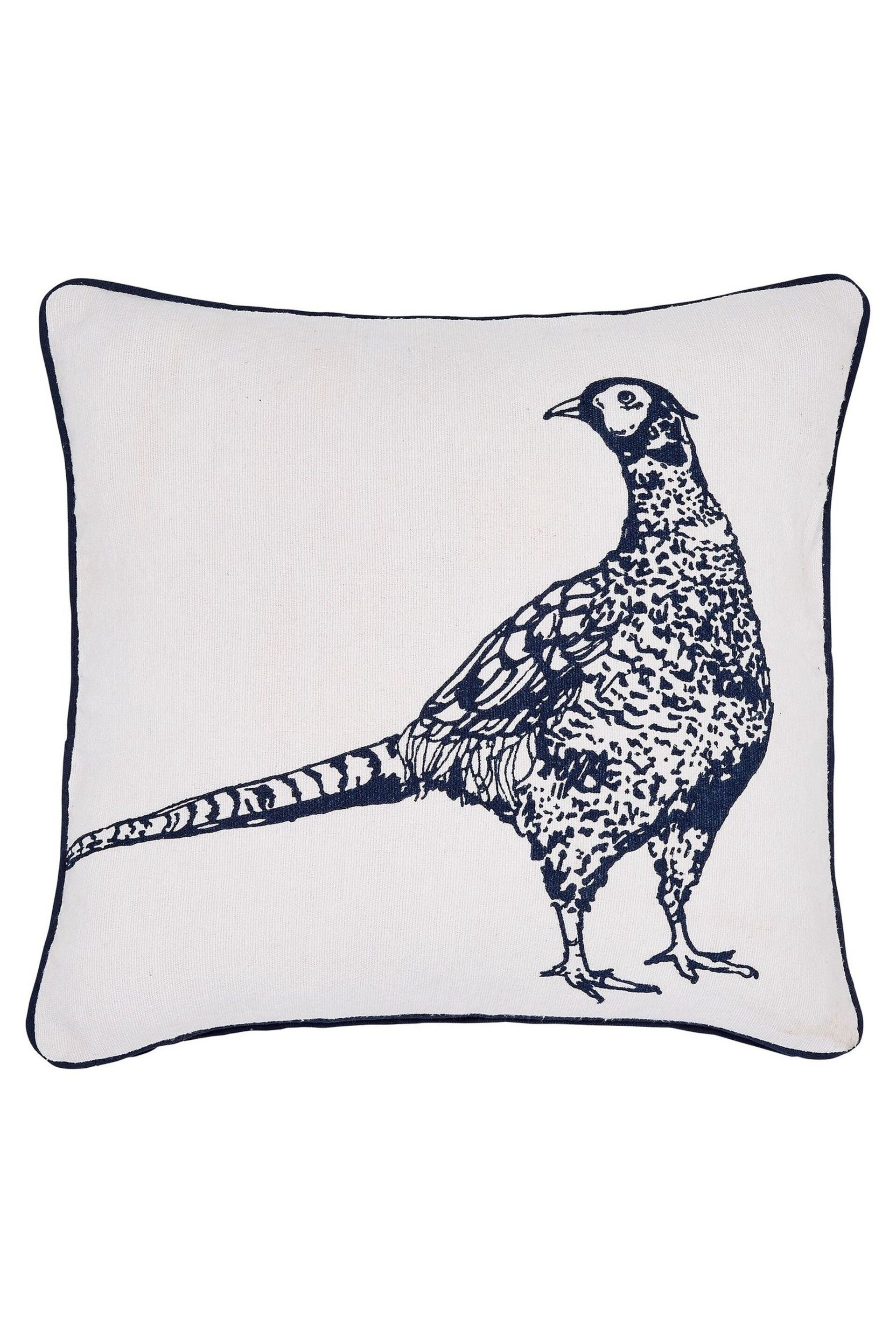 Joules Navy Pheasant Cushion - Image 5 of 5