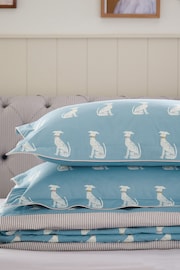 Joules Blue Blockprint Dogs Duvet Cover and Pillowcase Set - Image 4 of 5