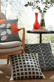 Orla Kiely Grey Small Linear Stem Cushion - Image 1 of 2