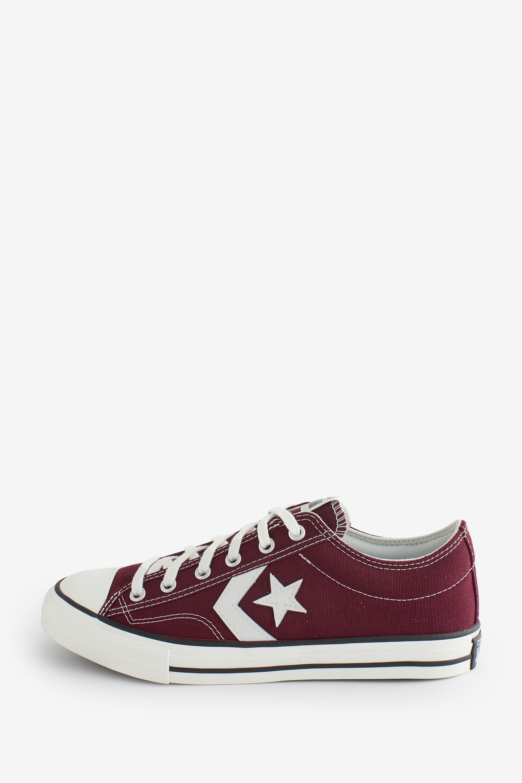 Buy Converse Burgundy Red Star Player 76 3V Youth Trainers from