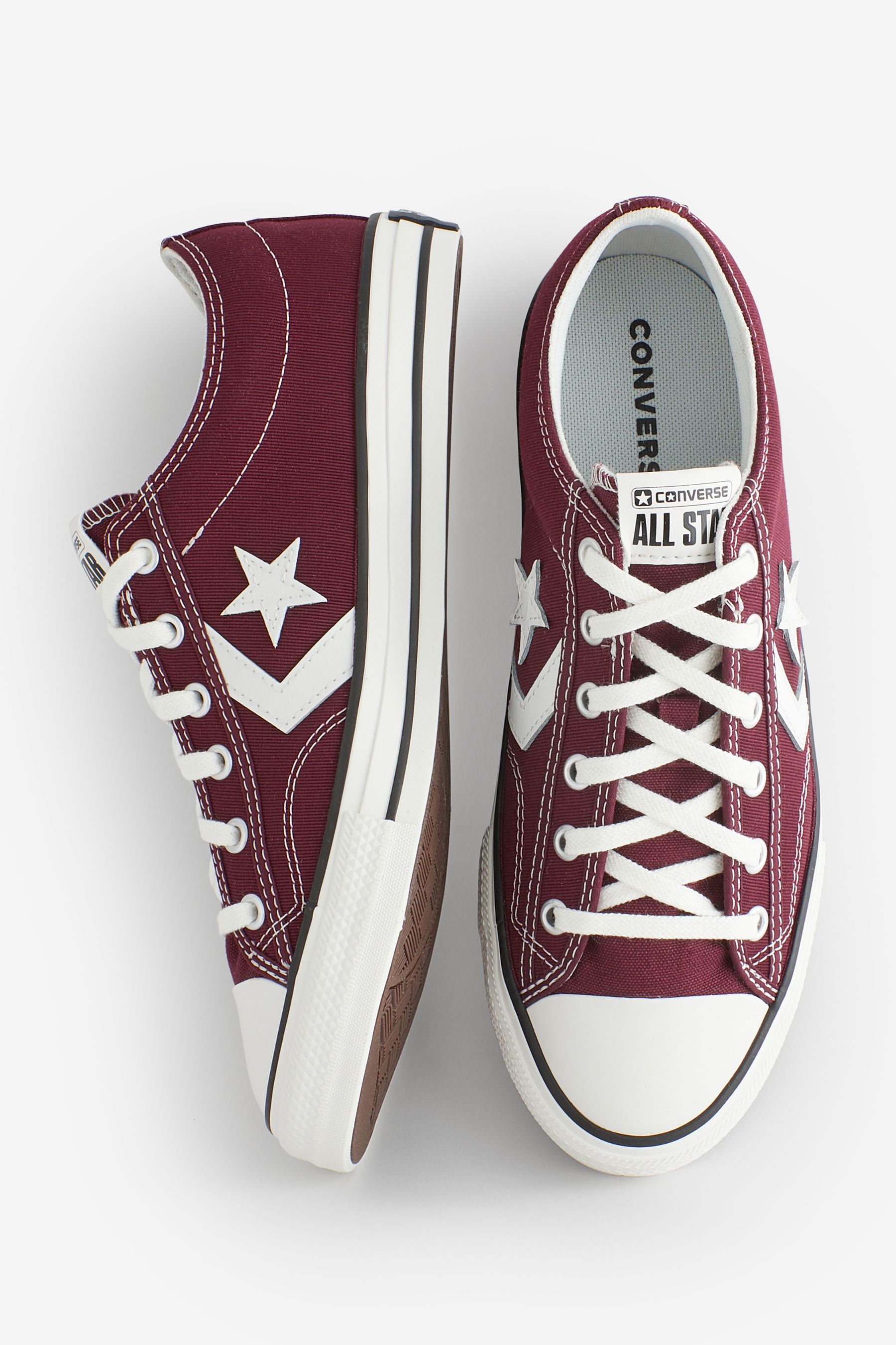 Burgundy converse junior hot sale