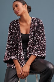 Berry Red Sequin Jacket - Image 1 of 5