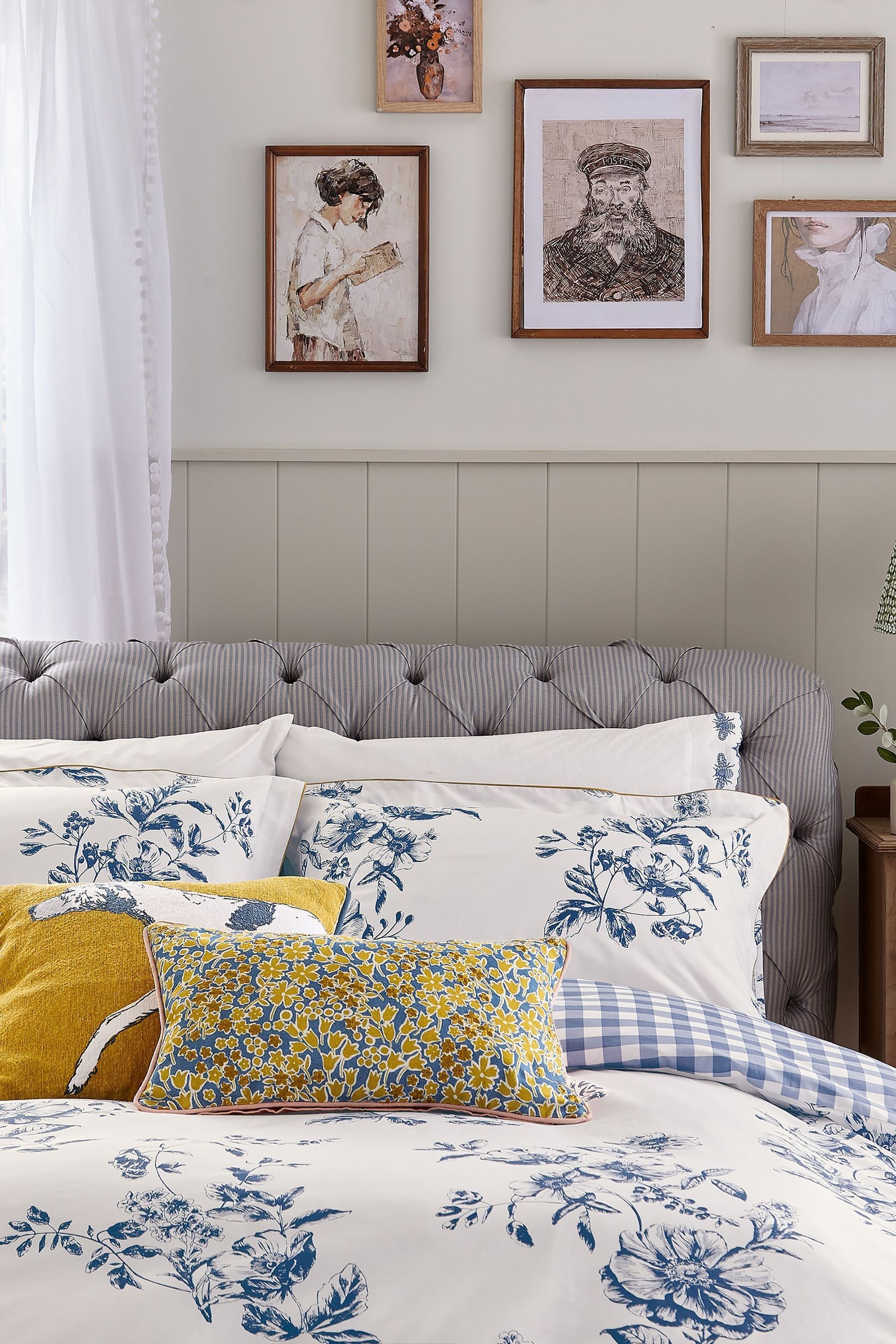 Buy Joules Gold Honey Ditsy 100 Cotton Cushion from Next Luxembourg