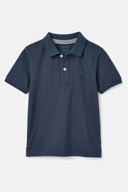 Joules Woody Navy Blue Pique Cotton Polo Shirt - Image 1 of 5