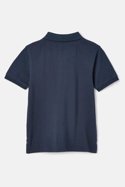 Joules Woody Navy Blue Pique Cotton Polo Shirt - Image 2 of 5