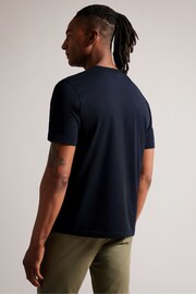 Ted Baker Blue Tywinn Regular Plain T-Shirt - Image 2 of 6