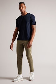 Ted Baker Blue Tywinn Regular Plain T-Shirt - Image 3 of 6