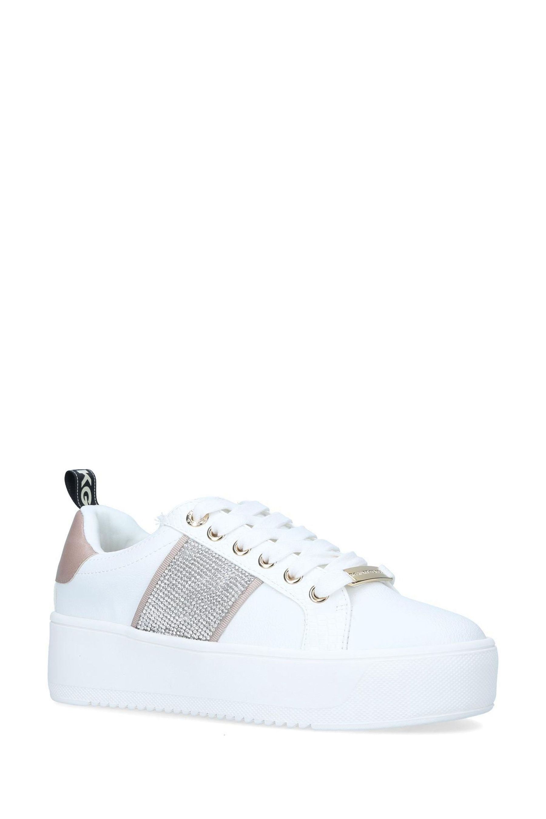 Buy KG Kurt Geiger Lighter Gem White Trainers from Next Luxembourg