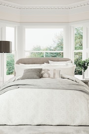 Bedeck of Belfast White Sefa Weave Duvet Cover and Pillowcase Set - Image 1 of 4