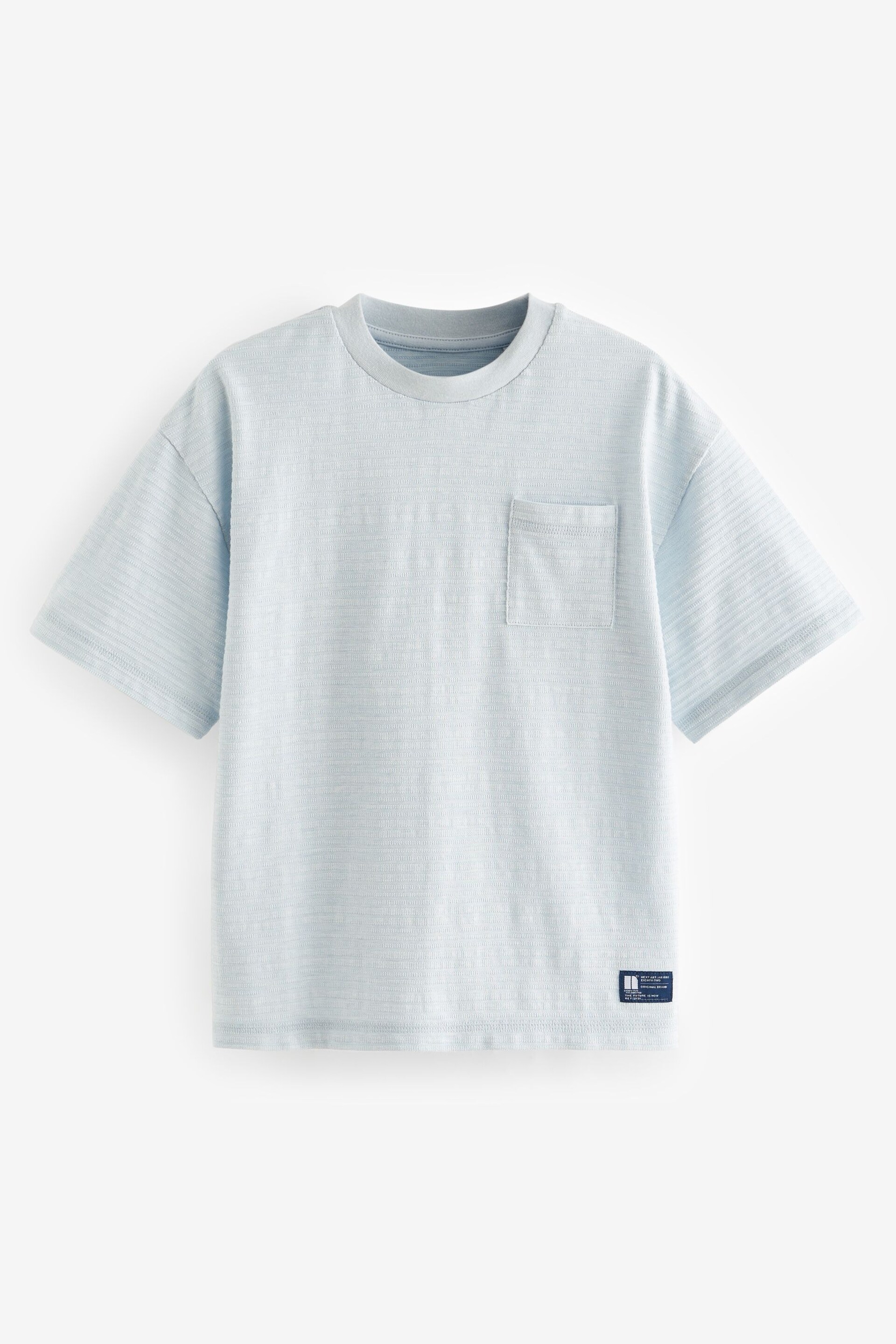 Blue Texture Relax Fit Textured T-Shirt (3-16yrs) - Image 1 of 3