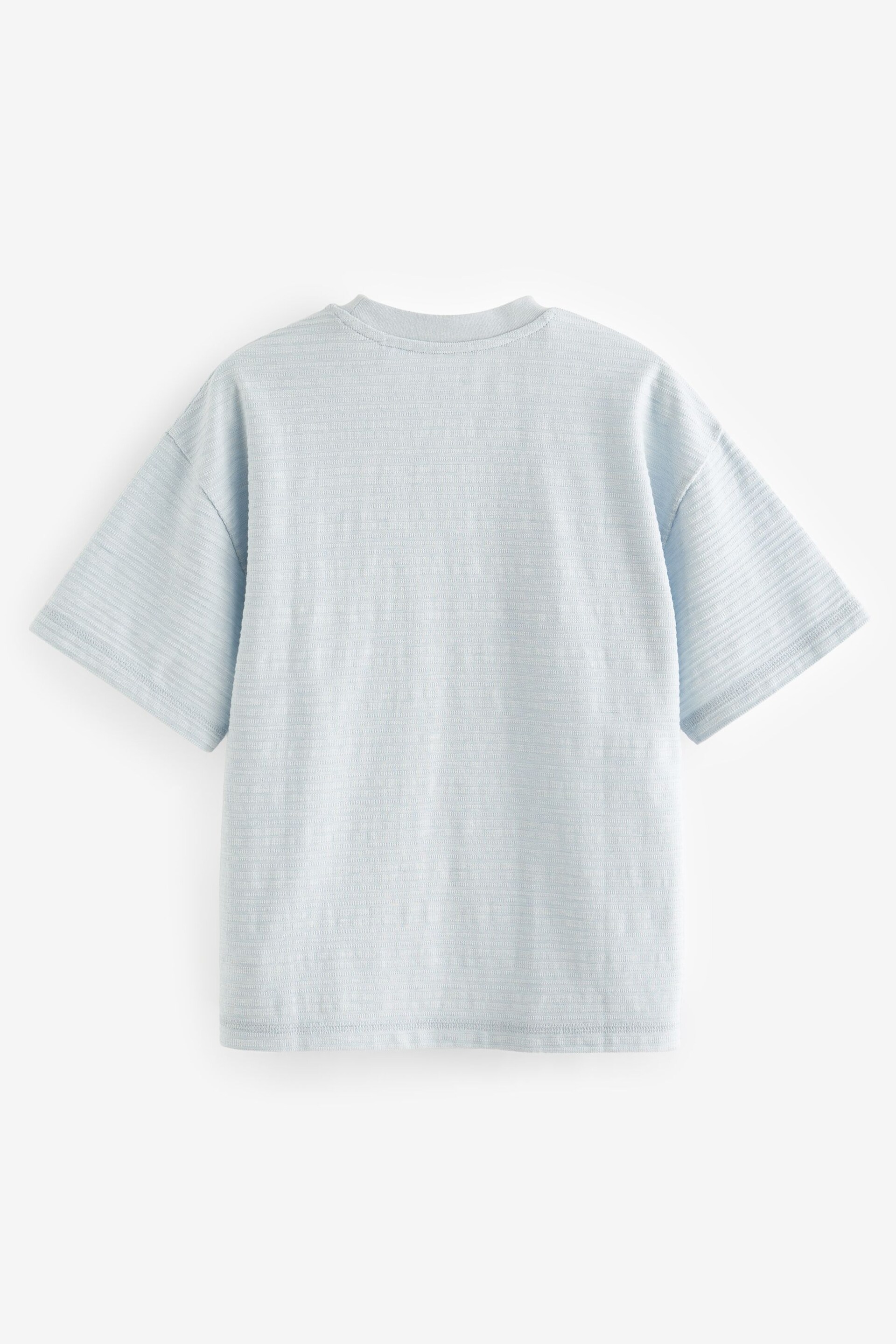 Blue Texture Relax Fit Textured T-Shirt (3-16yrs) - Image 2 of 3