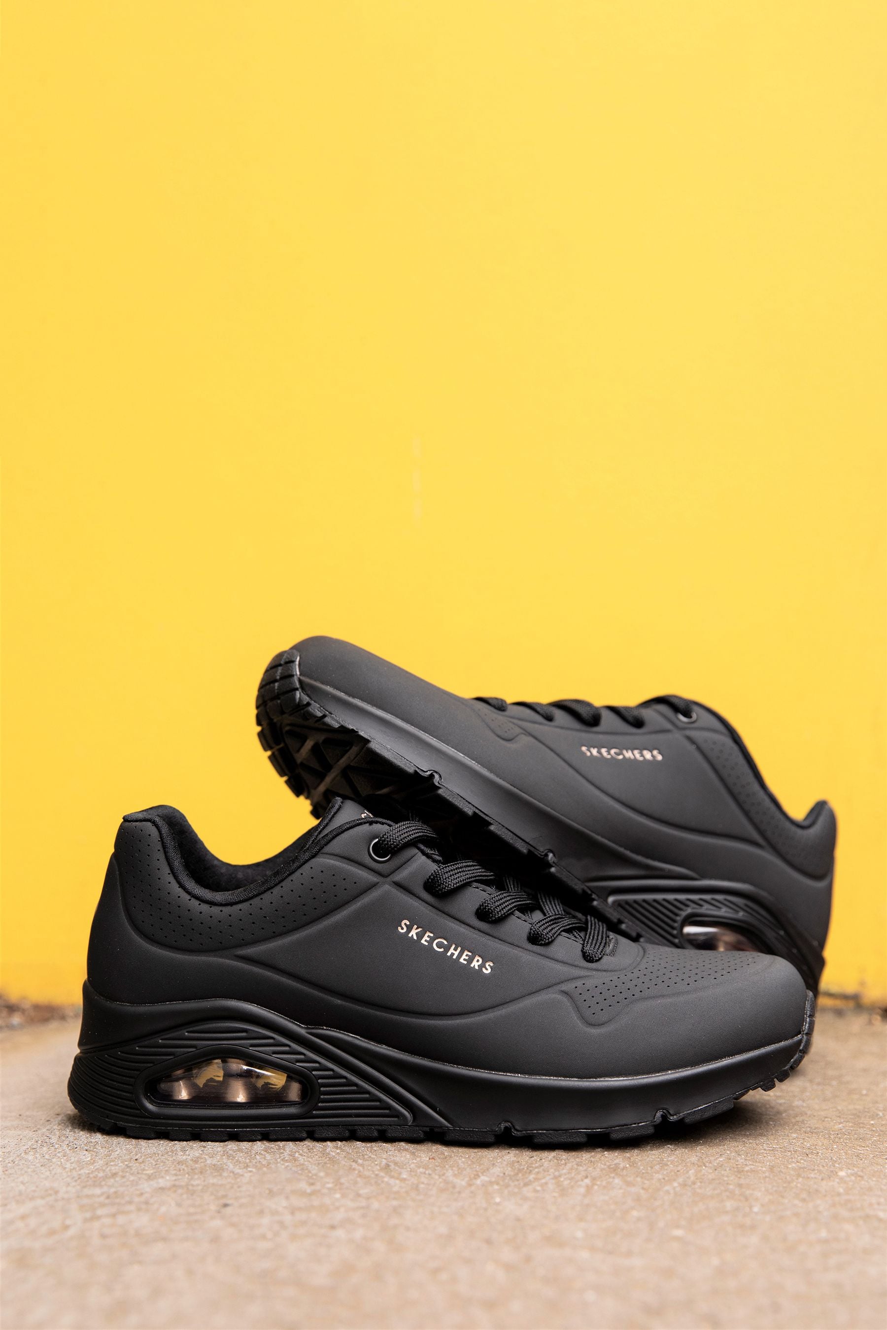 Buy Skechers Dark Black Womens Uno Trainers from Next South Africa