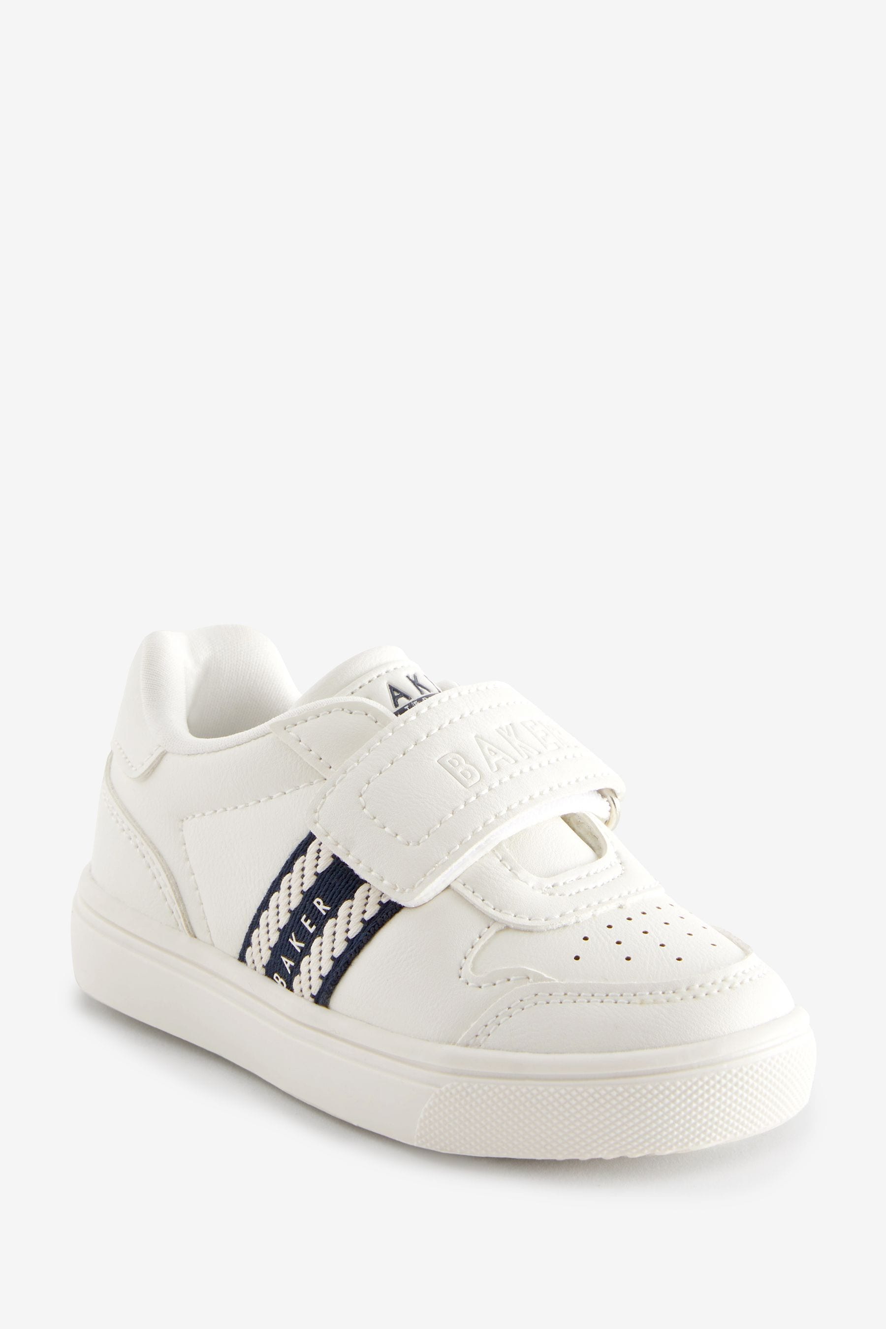 Baker by Ted Baker Boys White Branded Tape Trainers