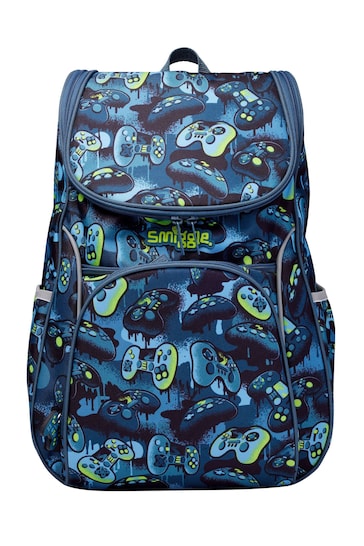 Smiggle Blue Vivid Access Backpack with Reflective Tape