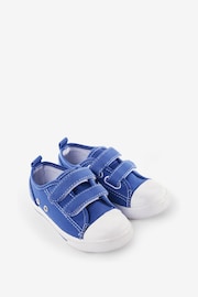 JoJo Maman Bébé Cobalt Kids' Canvas Pumps - Image 1 of 1