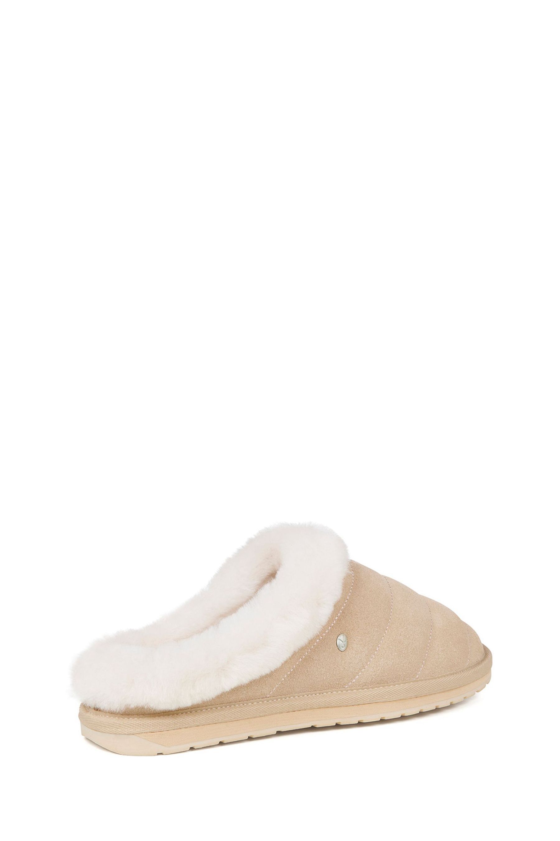 Buy EMU Australia Cream Sheepskin Lined Suede Slippers from the