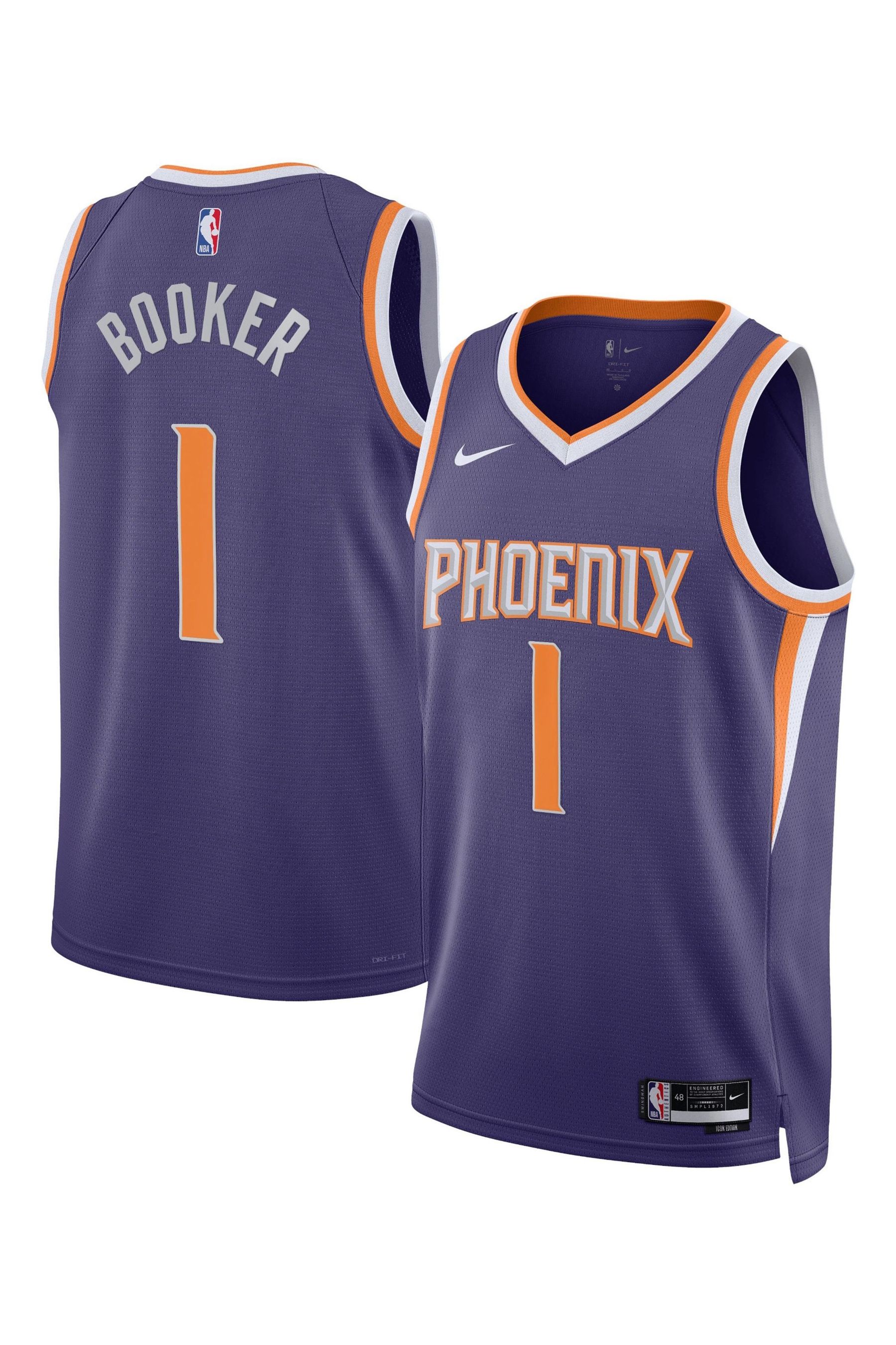Buy Nike Purple Phoenix Suns Icon Edition Swingman Jersey Devin Booker Unisex from the Next UK online shop