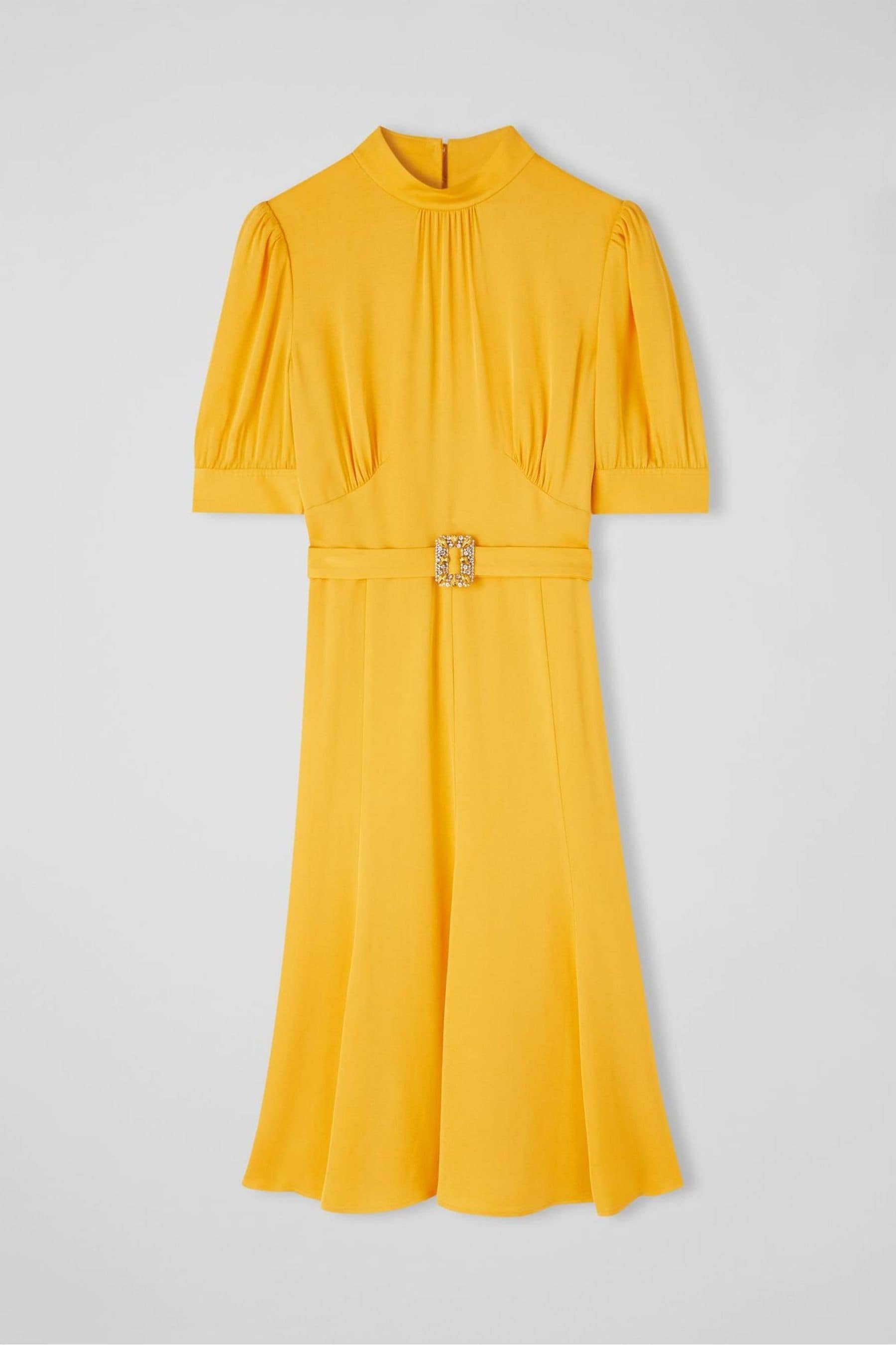 Lk bennett yellow dress discount