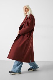 Hush Brown Maddie Cocoon Relaxed Coat - Image 4 of 5