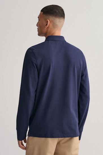 GANT Regular Fit Shield Long Sleeve Polo Shirt