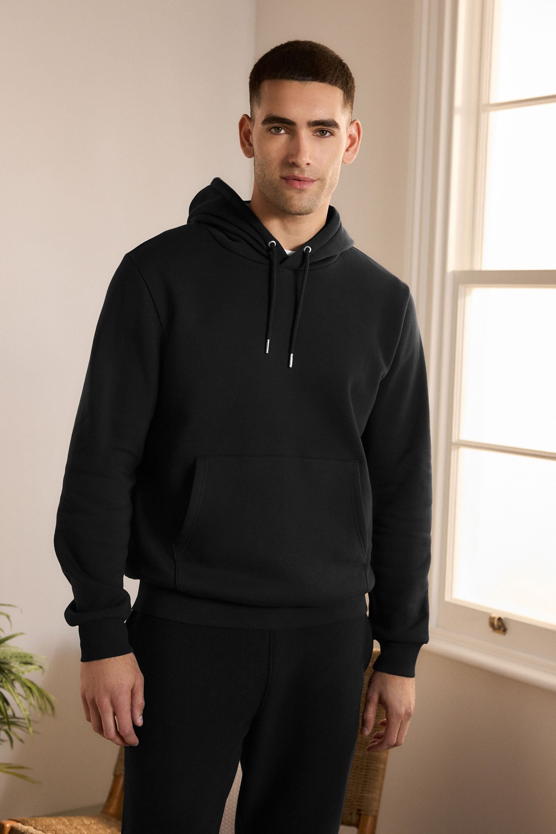 Black overhead hoodie best sale