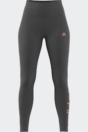 adidas Grey Essentials Linear Logo Leggings - Image 5 of 7