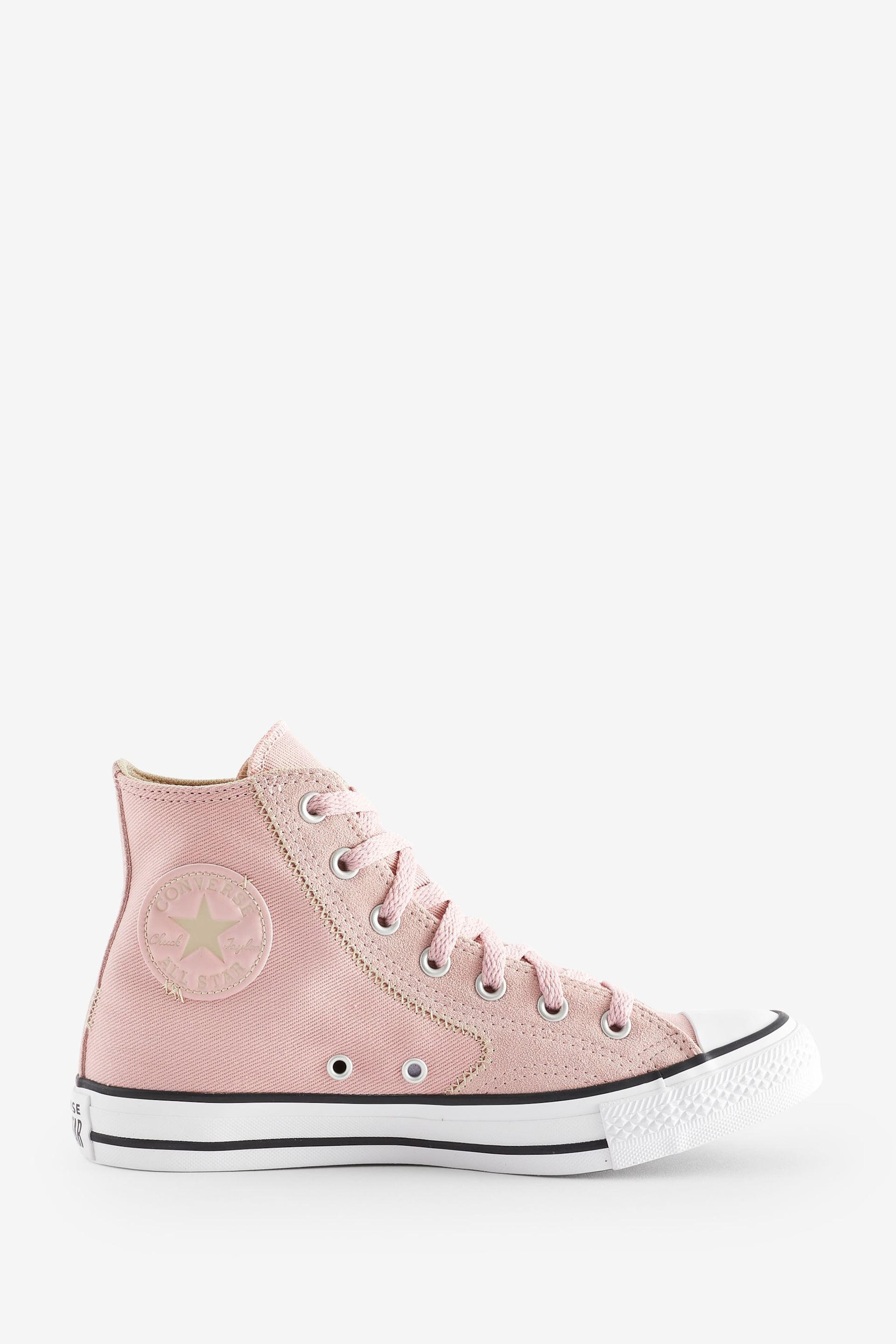 Converse Pink/White Chuck Taylor All Star High Top Trainers - Image 1 of 9