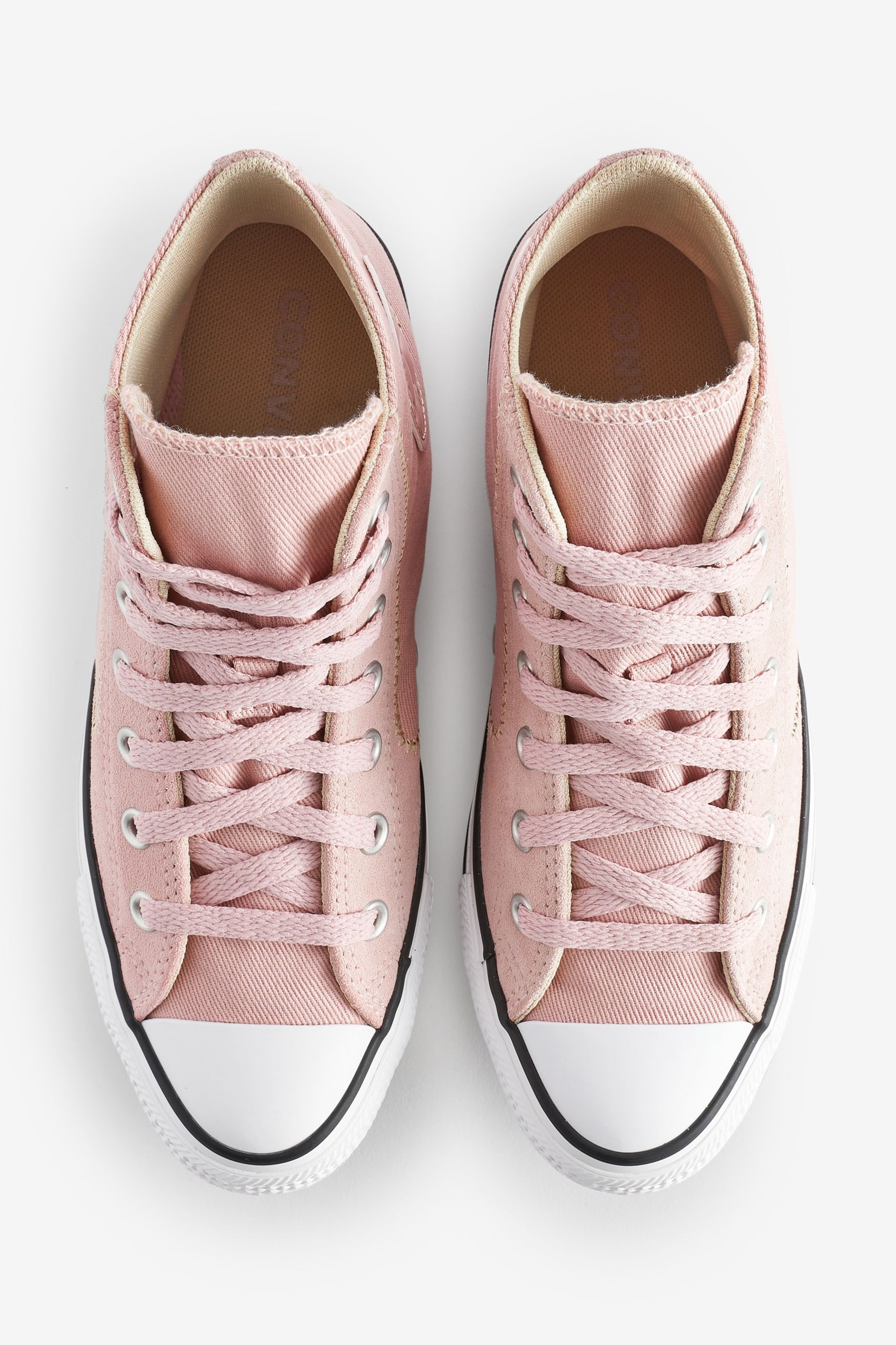 Converse Pink/White Chuck Taylor All Star High Top Trainers - Image 5 of 9