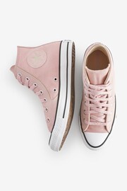 Converse Pink/White Chuck Taylor All Star High Top Trainers - Image 6 of 9