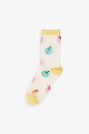 Pastel Beach Scene Ankle Socks 4 Pack - Image 3 of 5