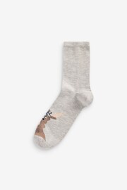 Black/Grey/White Hamish the Highland Cow Ankle Socks 4 Pack - Image 5 of 5